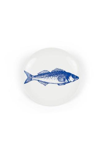 Coincasa πορσελάνινο πιάτο ψωμιού με fish motif 18 cm - 007358418 Λευκό